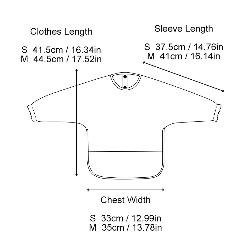 Long sleeves adjustable eating cloth