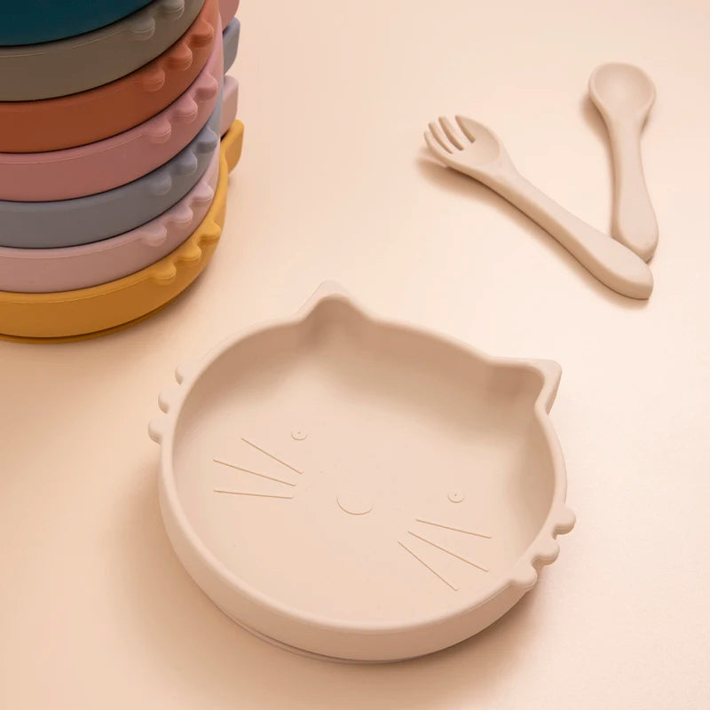 Silicone Suction Plate - Cat